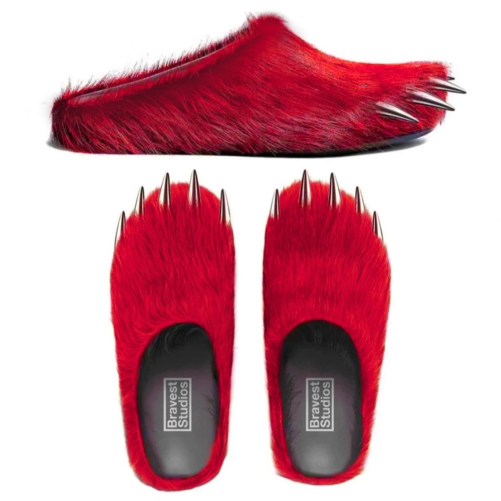 ❤️ Bravest Studios Red Bear Claw Mules ❤️